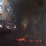 Fire at the Harlem River Bridge